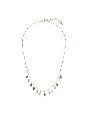 COLLANA PENDENTI TORMALINA MULTICOLORE BRONZALLURE