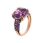 ANELLO PRISMA GEM QUADRATO PAVE VIOLA DONNA BRONZALLURE 