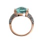 ANELLO PRISMA GEM QUADRATA E PAVE' VERDE BRONZALLURE