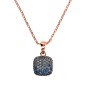 COLLANA PENDENTE QUADRATO PAVE' ZIRCONI BRONZALLURE