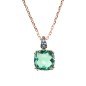 COLLANA PRISMA QUADRATA E PAVE' VERDE DONNA BRONZALLURE 