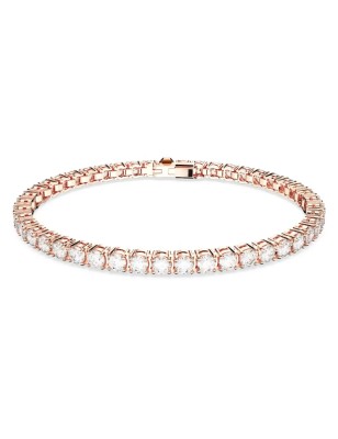 BRACCIALE MATRIX TENNIS COLOR ORO ROSA XL SWAROVSKI 5657660 SWAROVSKI