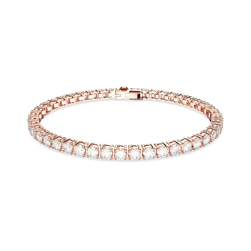 BRACCIALE MATRIX TENNIS COLOR ORO ROSA XL SWAROVSKI