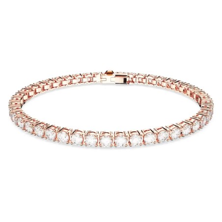 BRACCIALE MATRIX TENNIS COLOR ORO ROSA XL SWAROVSKI 5657660 SWAROVSKI