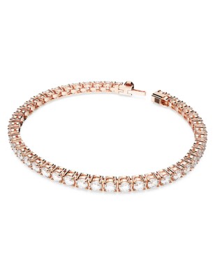 BRACCIALE MATRIX TENNIS COLOR ORO ROSA XL SWAROVSKI 5657660 SWAROVSKI