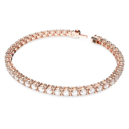 BRACCIALE MATRIX TENNIS COLOR ORO ROSA L DONNA SWAROVSKI 