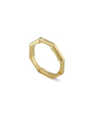 ANELLO A SPECCHIO ORO GIALLO 18 CARATI DONNA GUCCI LINK TO LOVE