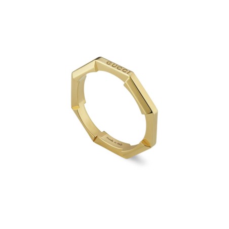 ANELLO A SPECCHIO ORO GIALLO 18 CARATI DONNA GUCCI LINK TO LOVE