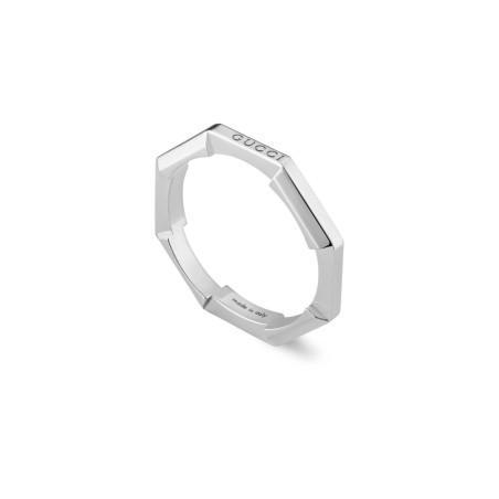 ANELLO A SPECCHIO ORO BIANCO 18 CARATI 12 DONNA GUCCI LINK TO LOVE