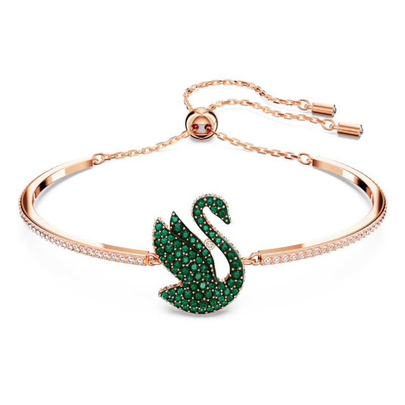 BRACCIALE RIGIDO CIGNO VERDE ICONIC SWAN DONNA SWAROVSKI 