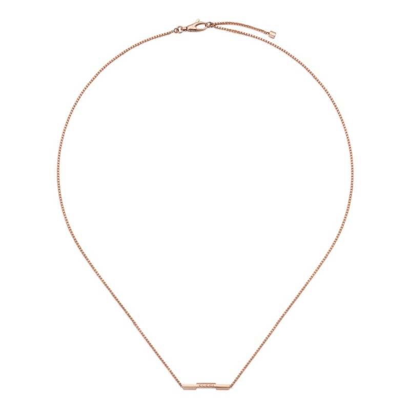 COLLANA CON BARRETTA 'GUCCI' ORO ROSA DONNA GUCCI LINK TO LOVE