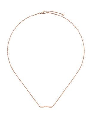 COLLANA CON BARRETTA 'GUCCI' ORO ROSA DONNA GUCCI LINK TO LOVE YBB66210800200U GUCCI