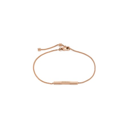 BRACCIALE CON BARRETTA 'GUCCI' ORO ROSA DONNA GUCCI LINK TO LOVE YBA662106002016 GUCCI