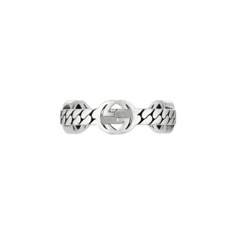 ANELLO IN ARGENTO 13 DONNA GUCCI INTERLOCKING G