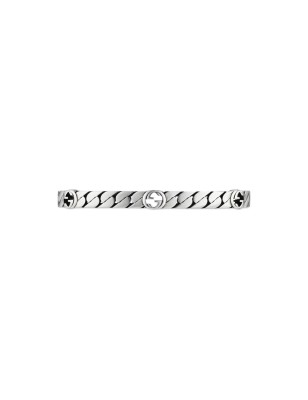 BRACCIALE IN ARGENTO MOTIVO GG 18 DONNA GUCCI INTERLOCKING G YBA661526001018 GUCCI