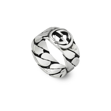 ANELLO IN ARGENTO CON GG 21 DONNA GUCCI INTERLOCKING G