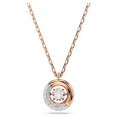 COLLANA PENDENTE DEXTERA TAGLIO ROUND ORO ROSA SWAROVSKI  5692257 SWAROVSKI