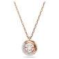 COLLANA PENDENTE DEXTERA TAGLIO ROUND ORO ROSA  SWAROVSKI 