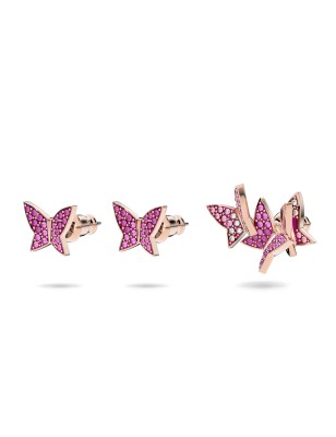 ORECCHINI FARFALLE ROSA DONNA SWAROVSKI LILIA 5636428 SWAROVSKI