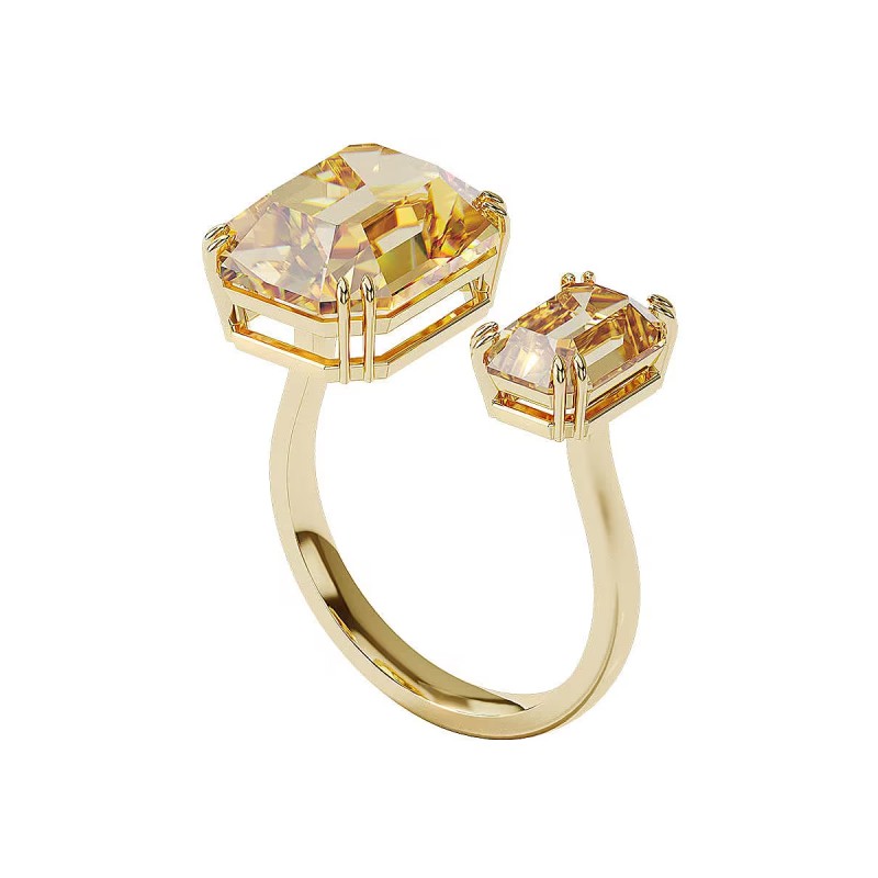 ANELLO MILLENNIA GIALLO DORATO M55 DONNA SWAROVSKI COLLECTION I