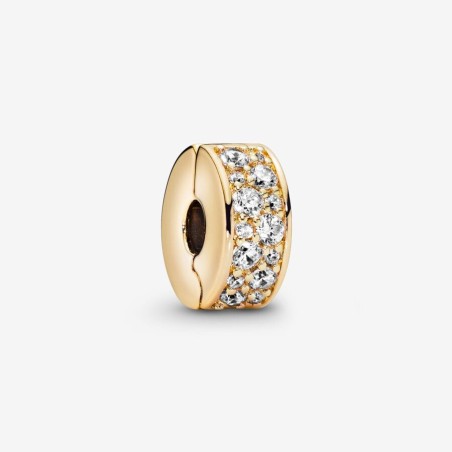 CHARM CLIP PAVE' DORATA DONNA PANDORA  768658C01 PANDORA