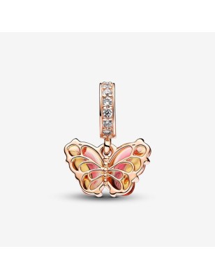 CHARM PENDENTE FARFALLA ARANCIONE E ROSA DONNA PANDORA  782698C01 PANDORA