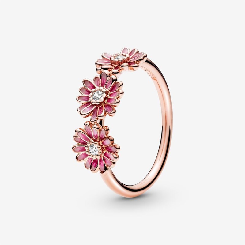 ANELLO TRIS DI MARGHERITE ROSA DONNA PANDORA 