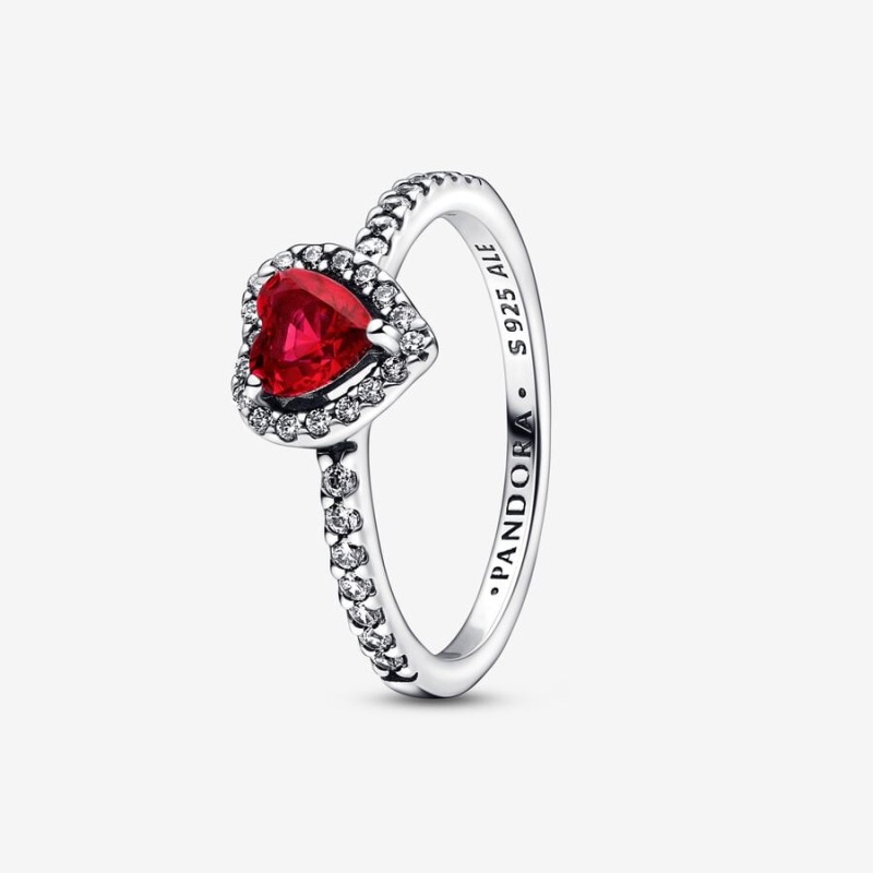 ANELLO CUORE IN RILIEVO ROSSO MIS.60 DONNA PANDORA 