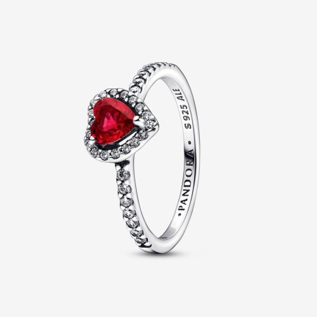 ANELLO CUORE IN RILIEVO ROSSO MIS.60 DONNA PANDORA  198421C02-60 PANDORA