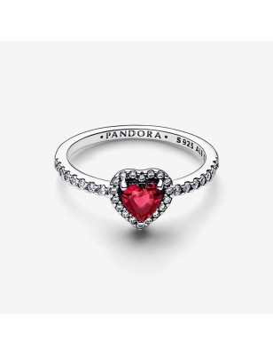 ANELLO CUORE IN RILIEVO ROSSO MIS.60 DONNA PANDORA 