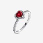 ANELLO CUORE IN RILIEVO ROSSO MIS.60 DONNA PANDORA 