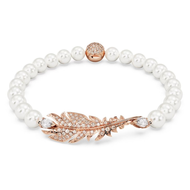 BRACCIALE BIANCO NICE PIUMA MIS.S DONNA SWAROVSKI 