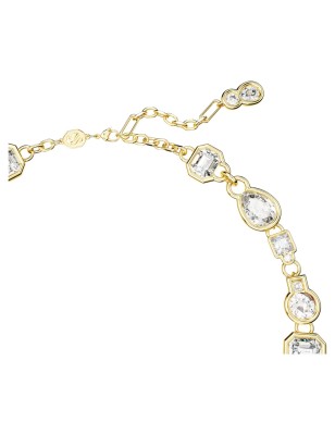 COLLANA BIANCA PLACCATA COLOR ORO DONNA SWAROVSKI 