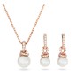 SET ORIGINALLY BIANCO PLACCATO ORO ROSA SWAROVSKI