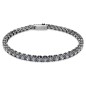 BRACCIALE MATRIX TENNIS TAGLIO ROUND RUTENIO M SWAROVSKI