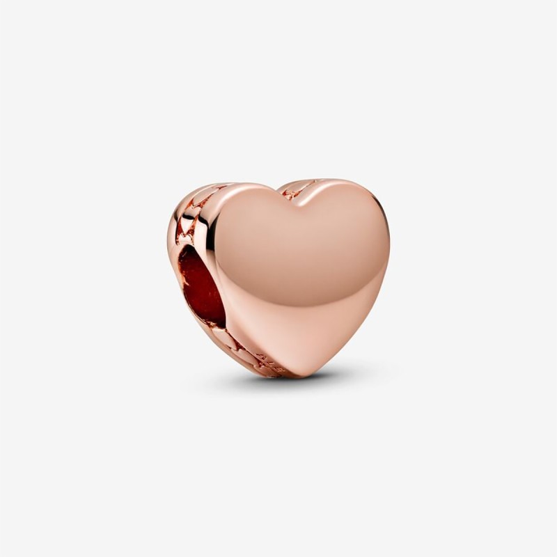 CHARM CUORE PLACCATO ORO ROSA DONNA PANDORA 