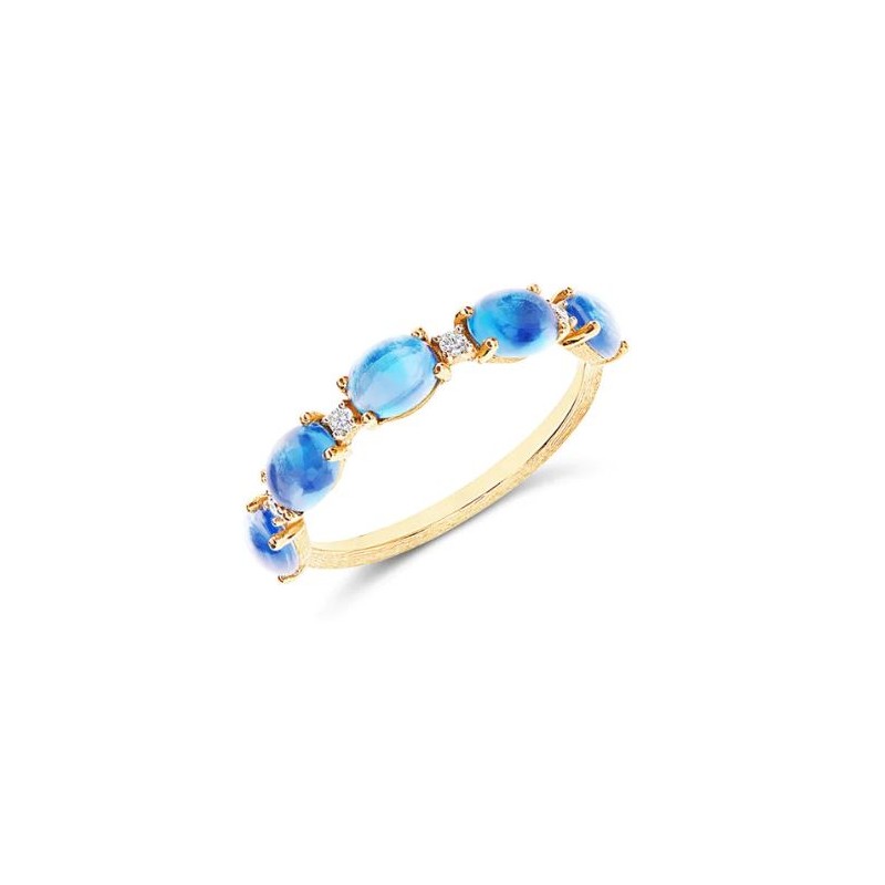 ANELLO DANCING AZURE CON BOULE IN ORO DONNA NANIS 