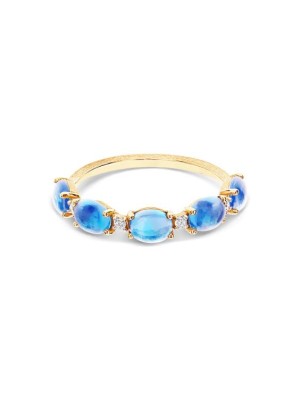 ANELLO DANCING AZURE CON BOULE IN ORO DONNA NANIS 