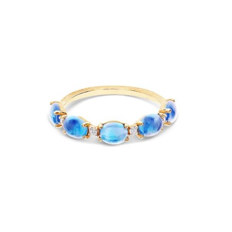 ANELLO DANCING AZURE CON BOULE IN ORO DONNA NANIS 