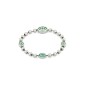 BRACCIALE ARGENTO SMALTO VERDE 18CM UOMO-DONNA GUCCI INTERLOCKING G