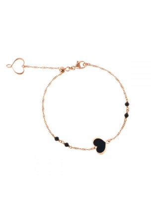 BRACCIALE CUORE MAMAN NERO DONNA MAMAN ET SOPHIE M&S BPMES2 MAMAN ET SOPHIE