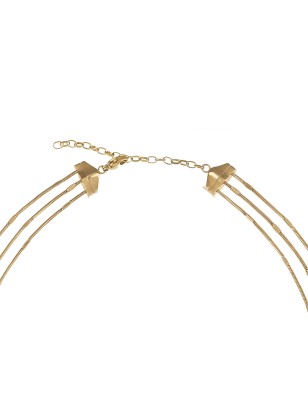 COLLANA TRE GIRI ACCIAIO IPD GOLD DONNA BREIL 