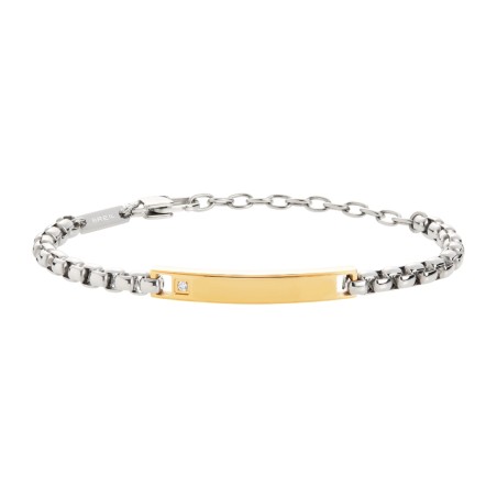 BRACCIALE IN ACCIAIO BICOLOR E CUBIC ZIRCONIA UOMO BREIL  TJ3220 BREIL