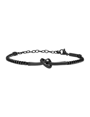 BRACCIALE SEMIRIGIDO ACCIAIO BLACK LUCIDO DONNA BREIL 