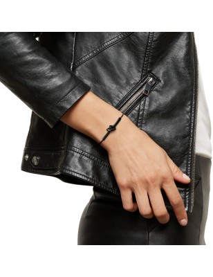 BRACCIALE SEMIRIGIDO ACCIAIO BLACK LUCIDO DONNA BREIL 