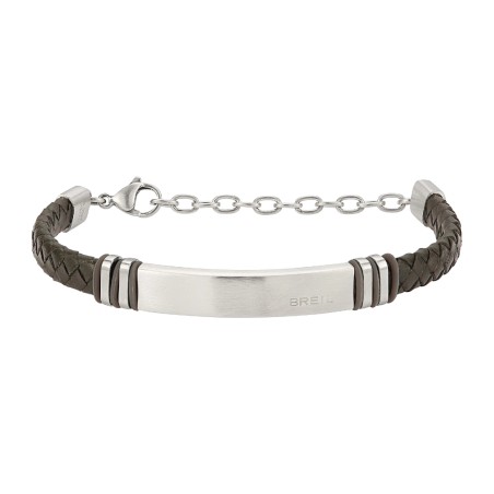 BRACCIALE IN PELLE VERDE E ACCIAIO UOMO BREIL  TJ3358 BREIL