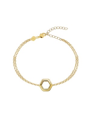 BRACCIALE HEXAGONIA IN ACCIAIO IP GOLD DONNA BREIL TJ3508 BREIL