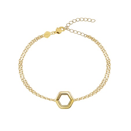 BRACCIALE HEXAGONIA IN ACCIAIO IP GOLD DONNA BREIL TJ3508 BREIL