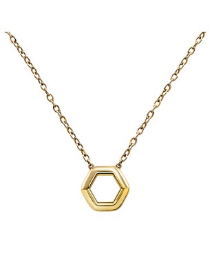 COLLANA HEXAGONIA IN ACCIAIO IP GOLD DONNA BREIL  TJ3507 BREIL