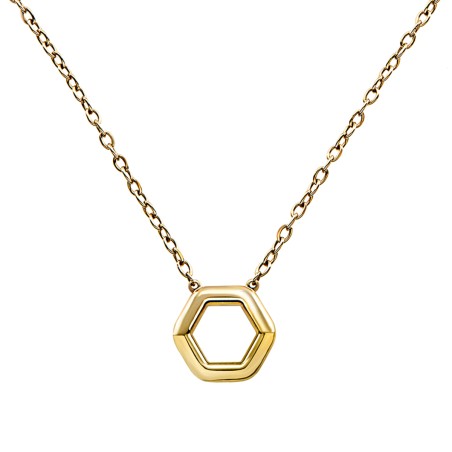 COLLANA HEXAGONIA IN ACCIAIO IP GOLD DONNA BREIL  TJ3507 BREIL